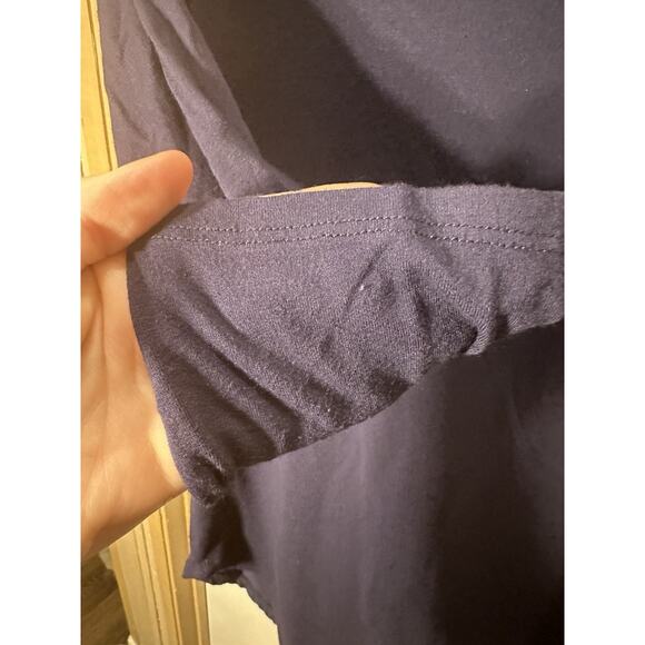 Eileen Fisher Asymmetrical 3/4 Sleeve Tunic T-Shirt Crew Neck Blue Size XXS TTP - Picture 9 of 12